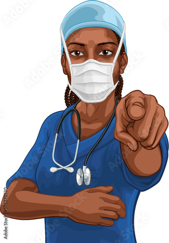 A black woman doctor or nur...