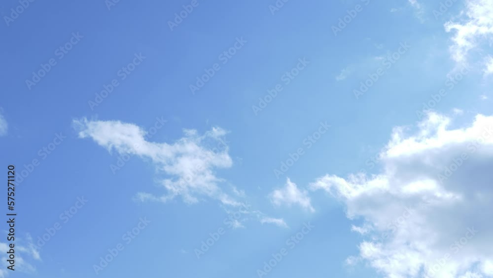 Windy sunny day, blue sky and violently moving clouds time lapse Windy sunny day, blue sky and violently moving clouds time lapse