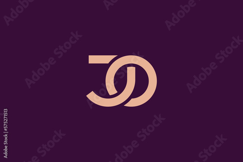 JO letter typography modern brand logo design, jo business logo, jo abstract icon, jo intertwined logo  photo