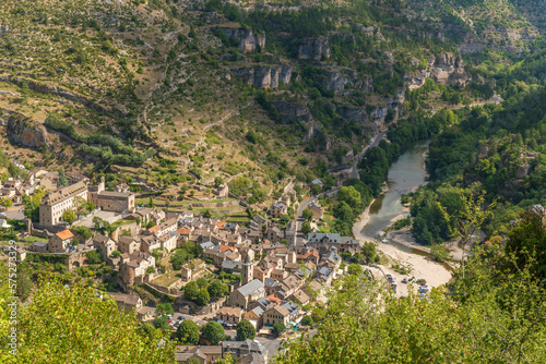 The village of Sainte-Enimie in the Gorges du Tarn, one of the most beautiful villages in France. © bios48