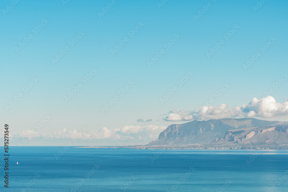 View of Palermo: panoramic photo of Punta Raisi