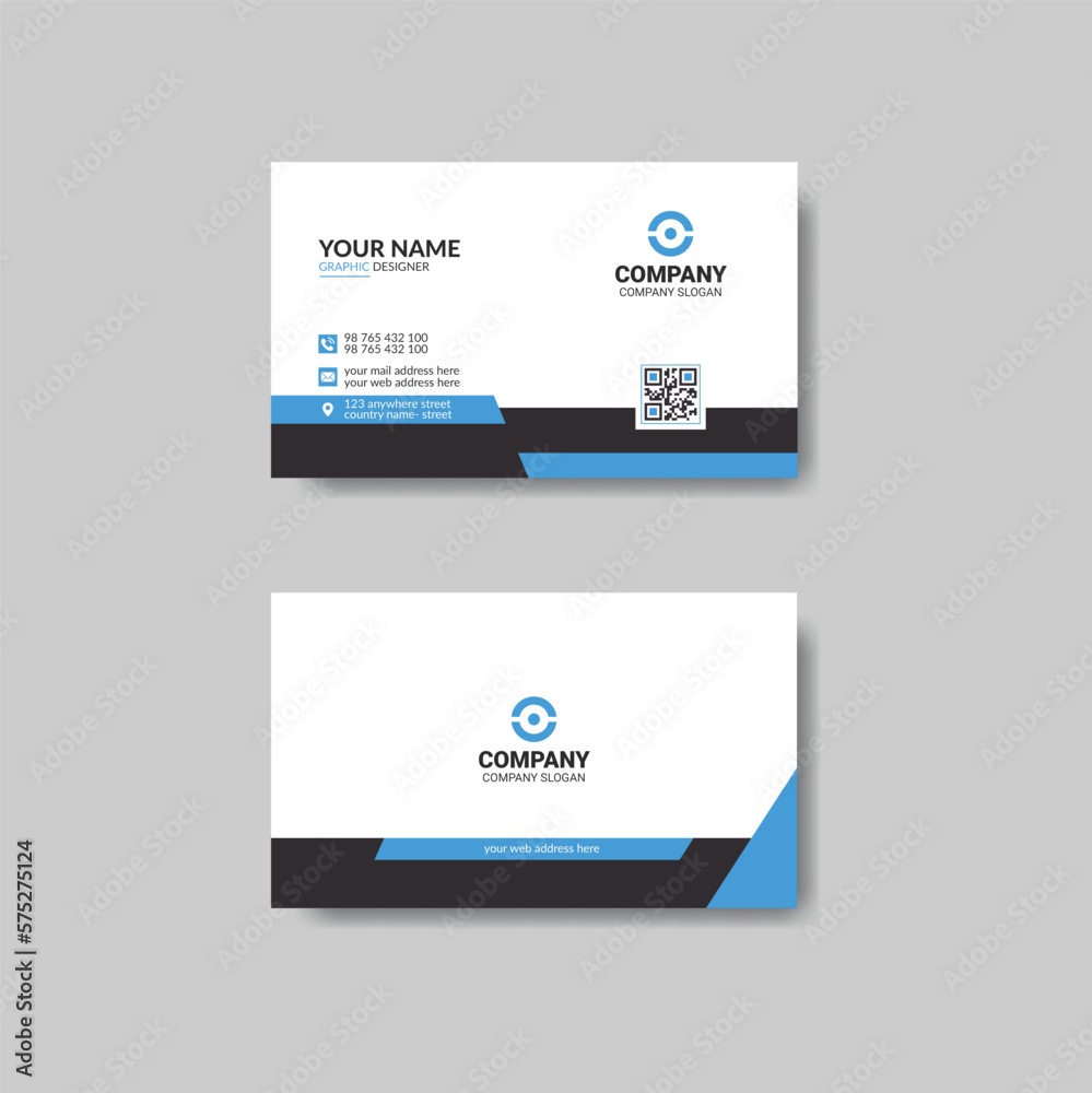 Corporate and modern clean business card layout, professional visiting card template Corporate and modern clean business card layout, professional visiting card template