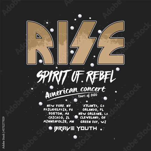rock and punk illustration font for print
