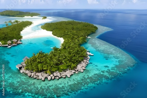 aerial view of a island © Akuma