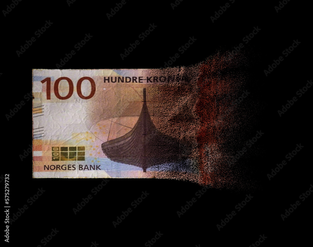 Dissolving Kroner Cash Note Stock Illustration | Adobe Stock