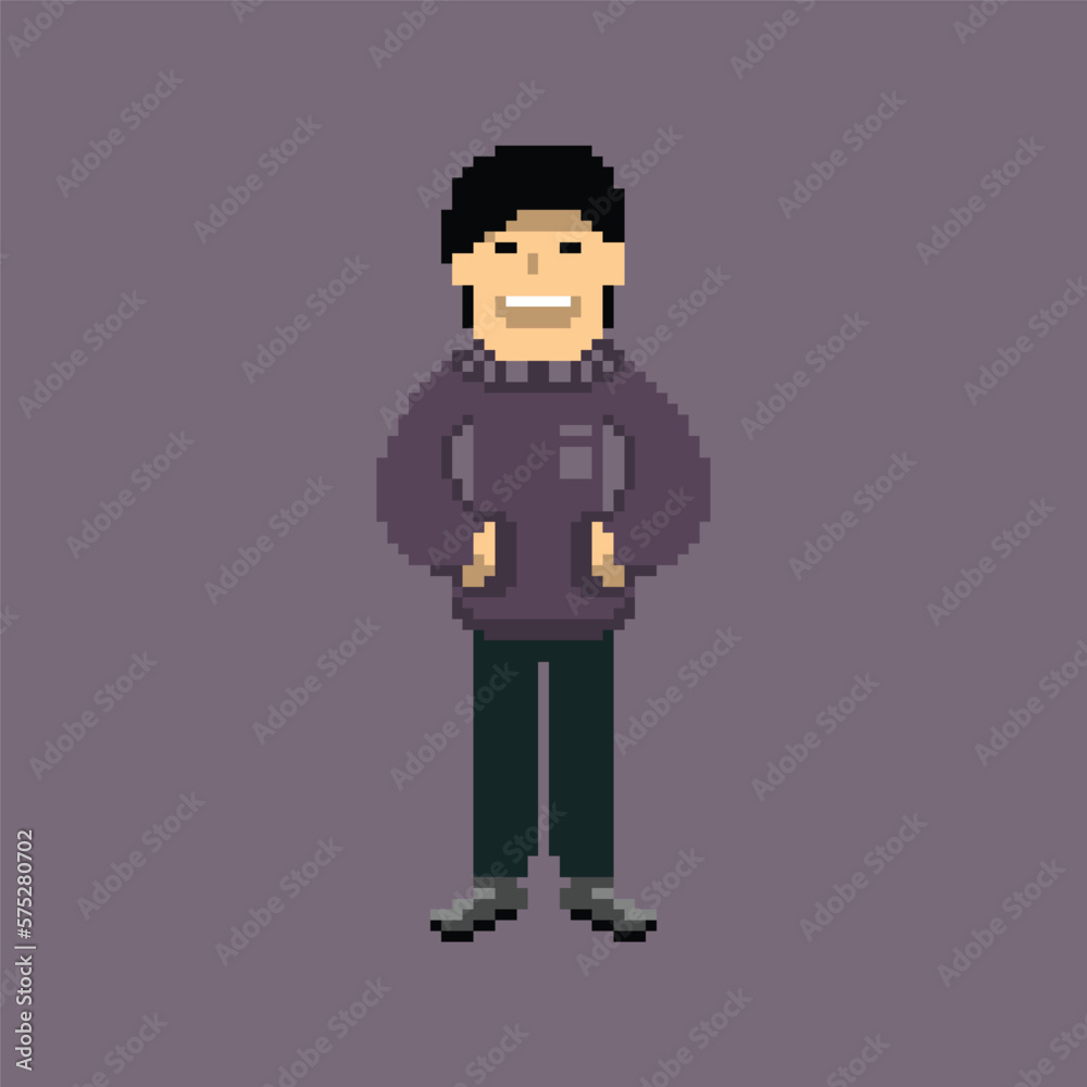 illustration vector graphic of pixel art character, good for your project and game.