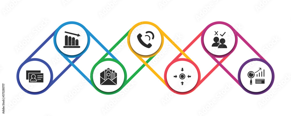 human resources filled icons with infographic template. glyph icons such as attrition, call, selection process, personal profile, salary, meeting point, analysis vector.