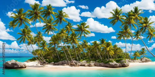 Tropical island with palm trees