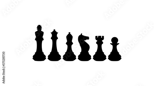 Silhouettes of chess pieces