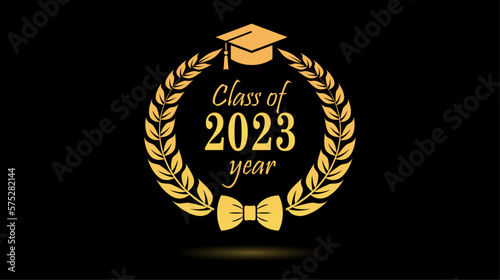 Class of 2023 year laurel graduation sign