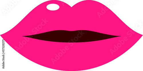 Red lips vector icon