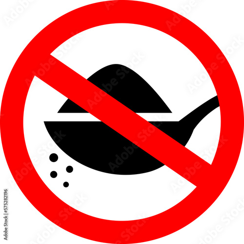 No sugar added forbidden sign