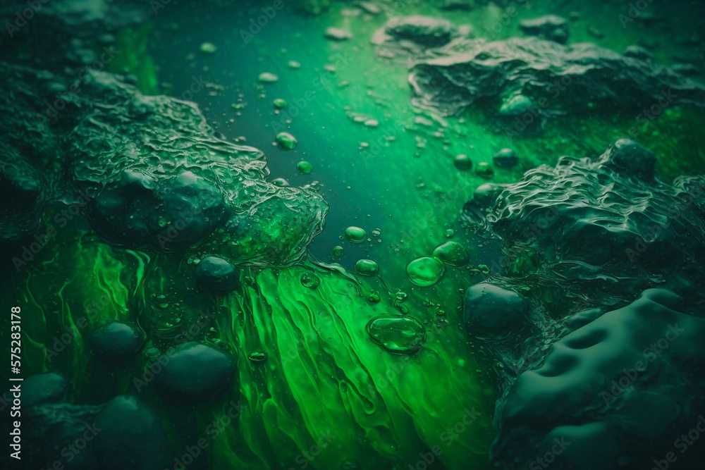 Polluted water. Generative AI