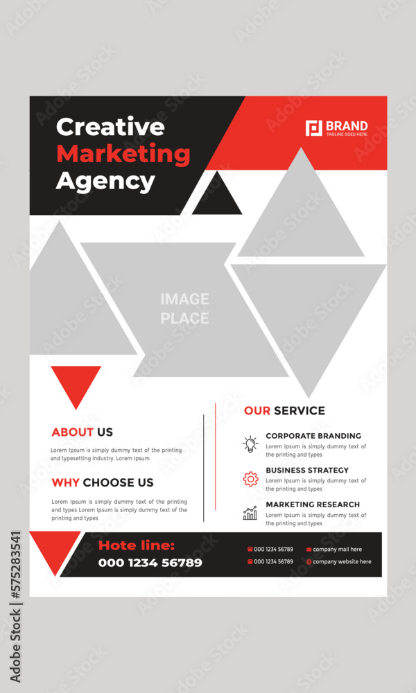 Professional flyer design with modern look