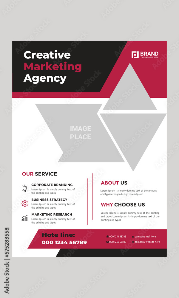 Professional flyer design with modern look