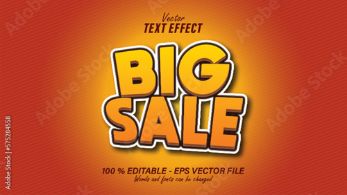 Big sale text effect template editable eps file