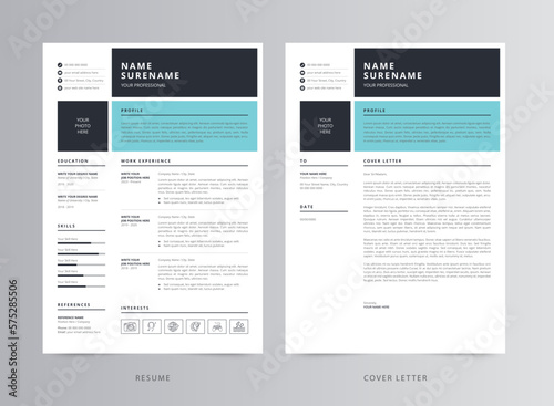 Resume Template, Professional Modern Resume Template, CV Template