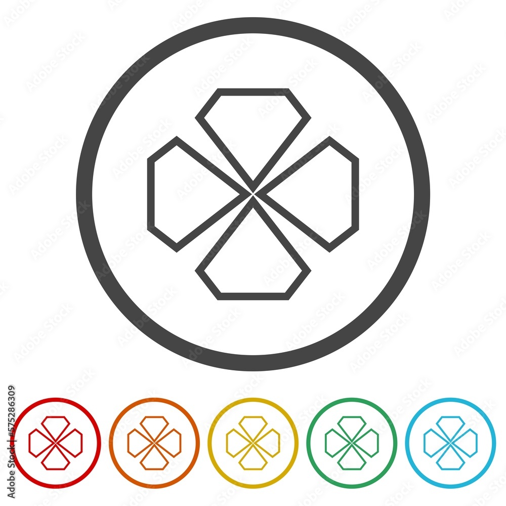 Diamond logo icons in color circle buttons Diamond logo icons in color circle buttons