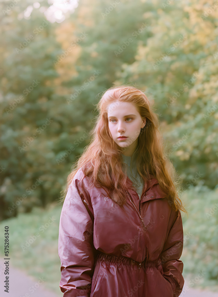 Retro photo of a girl. Generative AI Retro photo of a girl. Generative AI