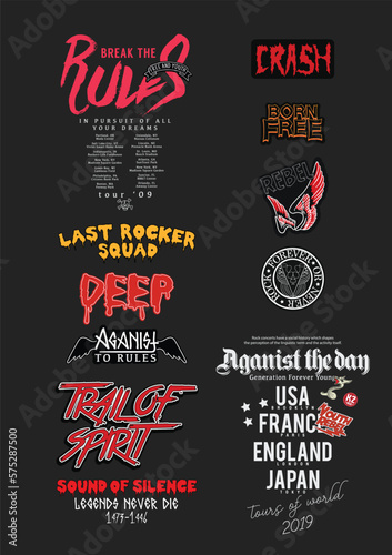 rock and punk illustration font for print