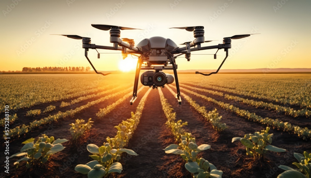 Benefits of Drones in Agriculture Press Photo Showing Use of Drone Technology for Farmers and