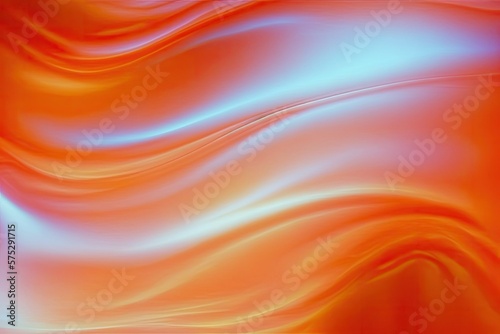 Orange blur texture with a soft, wavy gradient. Colorful liquid holographic gradient backdrop. Generative AI
