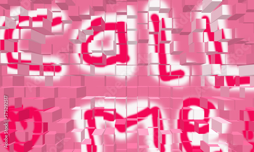 colored block pattern background with words