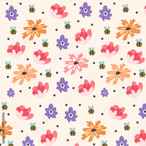 Floral abstract seamless patterns.Seamless vector texture. 