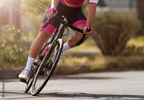 Stampa su tela Road bike cyclist man cycling, athlete on a race cycle