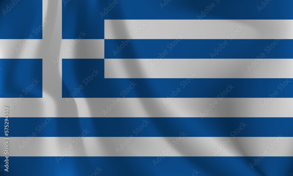 Flag of Greece, with a wavy effect due to the wind. Flag of Greece, with a wavy effect due to the wind.