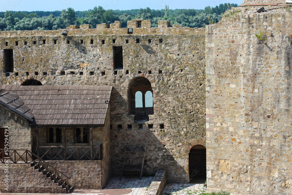 The Smederevo Fortress, medieval fortified city in Smederevo, Serbia.