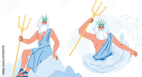 poseidon ancient vector