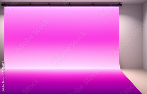Abstract pink and gradient light background with studio backdrops. Blank display or clean room for showing product. Realistic 3D render.