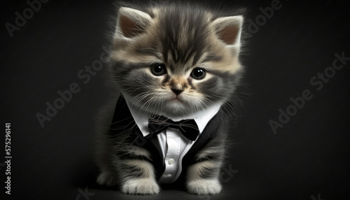 buisness cat, small cat in suit
