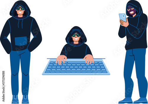 hacker man vector