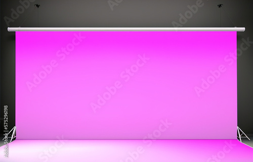 Abstract pink and gradient light background with studio backdrops. Blank display or clean room for showing product. Realistic 3D render.
