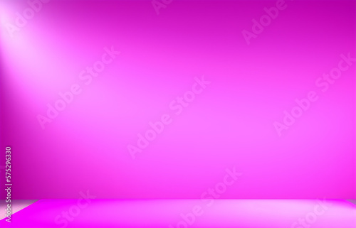 Abstract pink and gradient light background with studio backdrops. Blank display or clean room for showing product. Realistic 3D render.