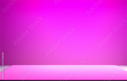 Abstract pink and gradient light background with studio backdrops. Blank display or clean room for showing product. Realistic 3D render.