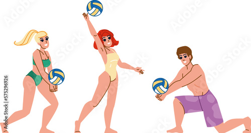 beach volleyball vector