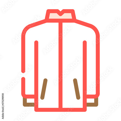 windproof outerwear male color icon vector illustration