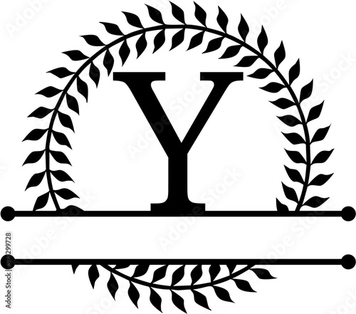 Wreath Monogram Design