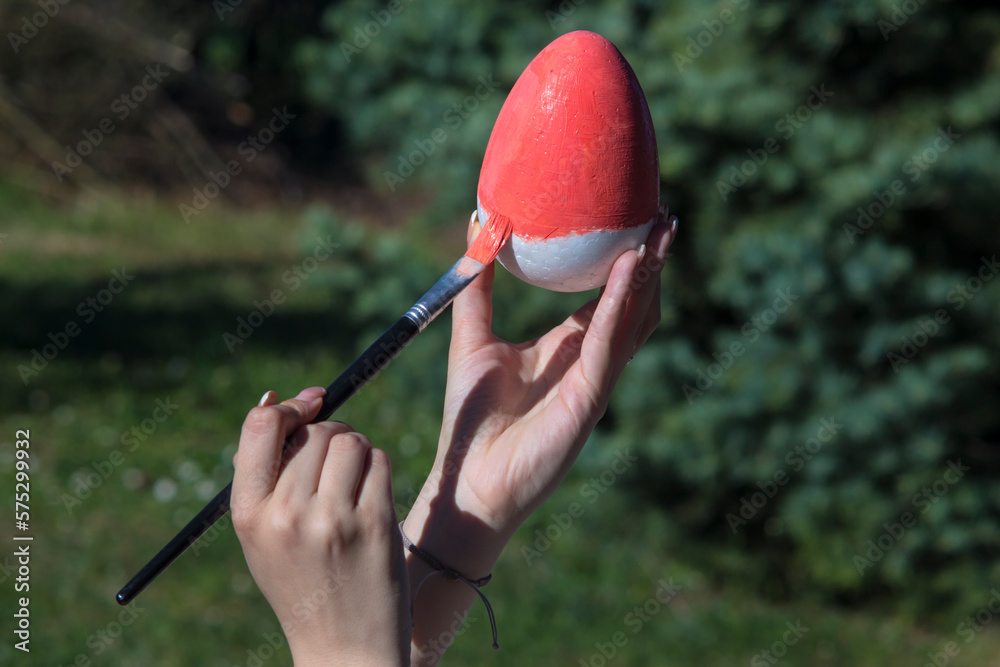 Red Easter egg. Red Easter egg.