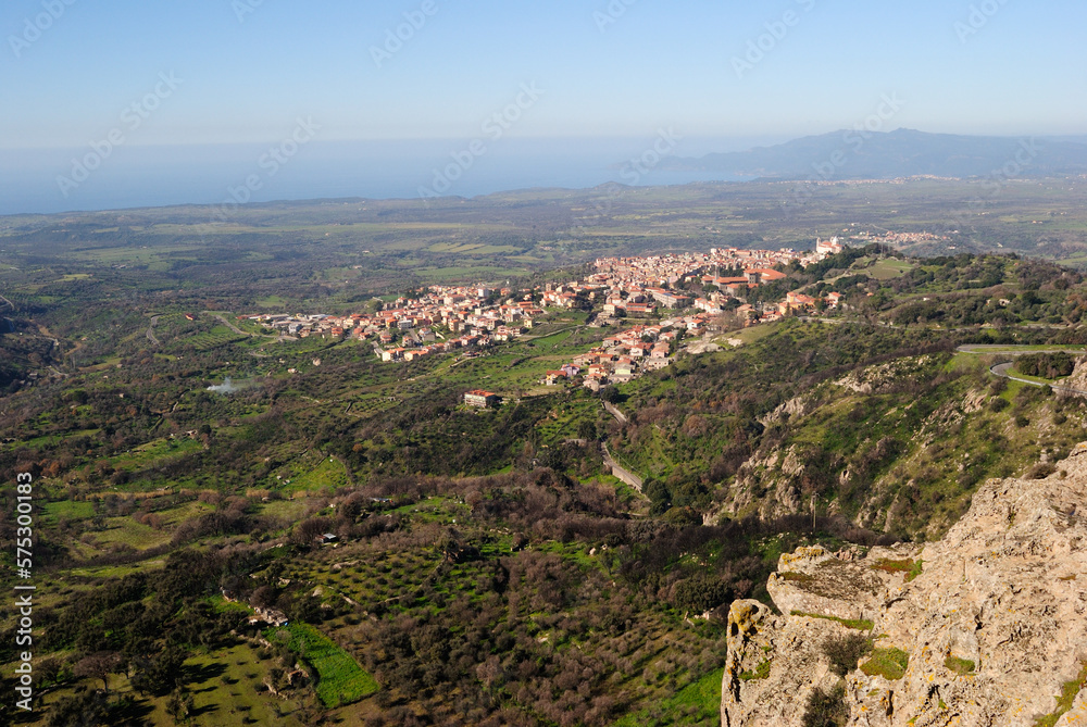 Il paese di Cuglieri visto dal Castello del Montiferru 
