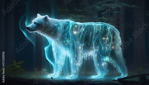 Polar bear patronus, Generative AI photo