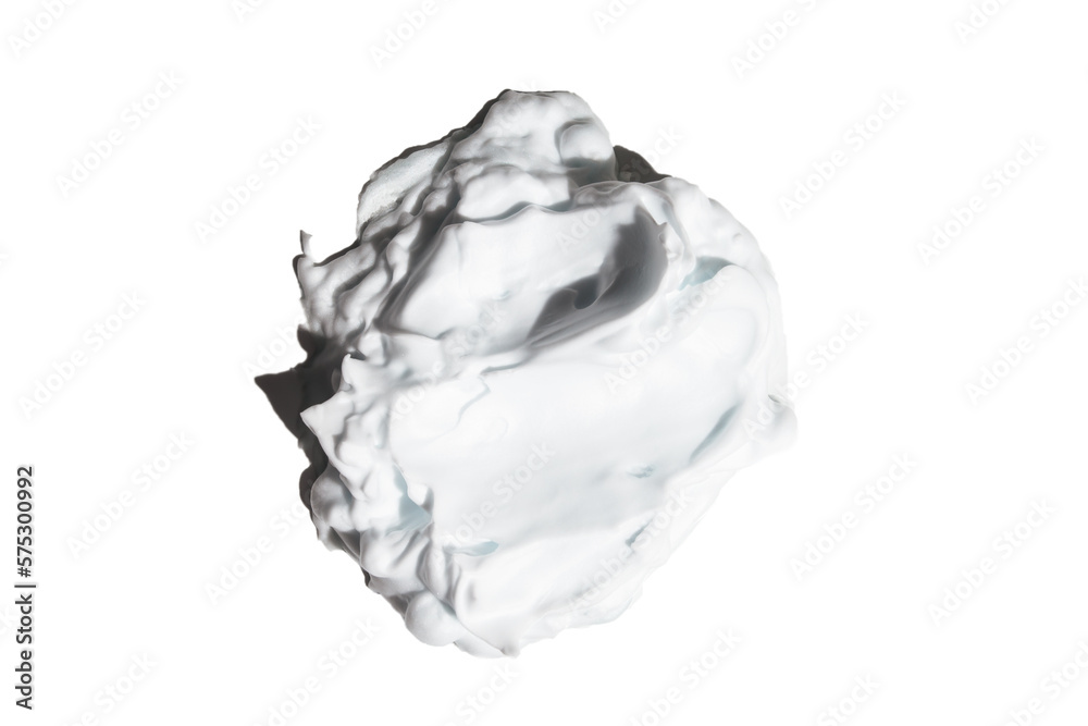 shaving foam gel texture isolated on white background