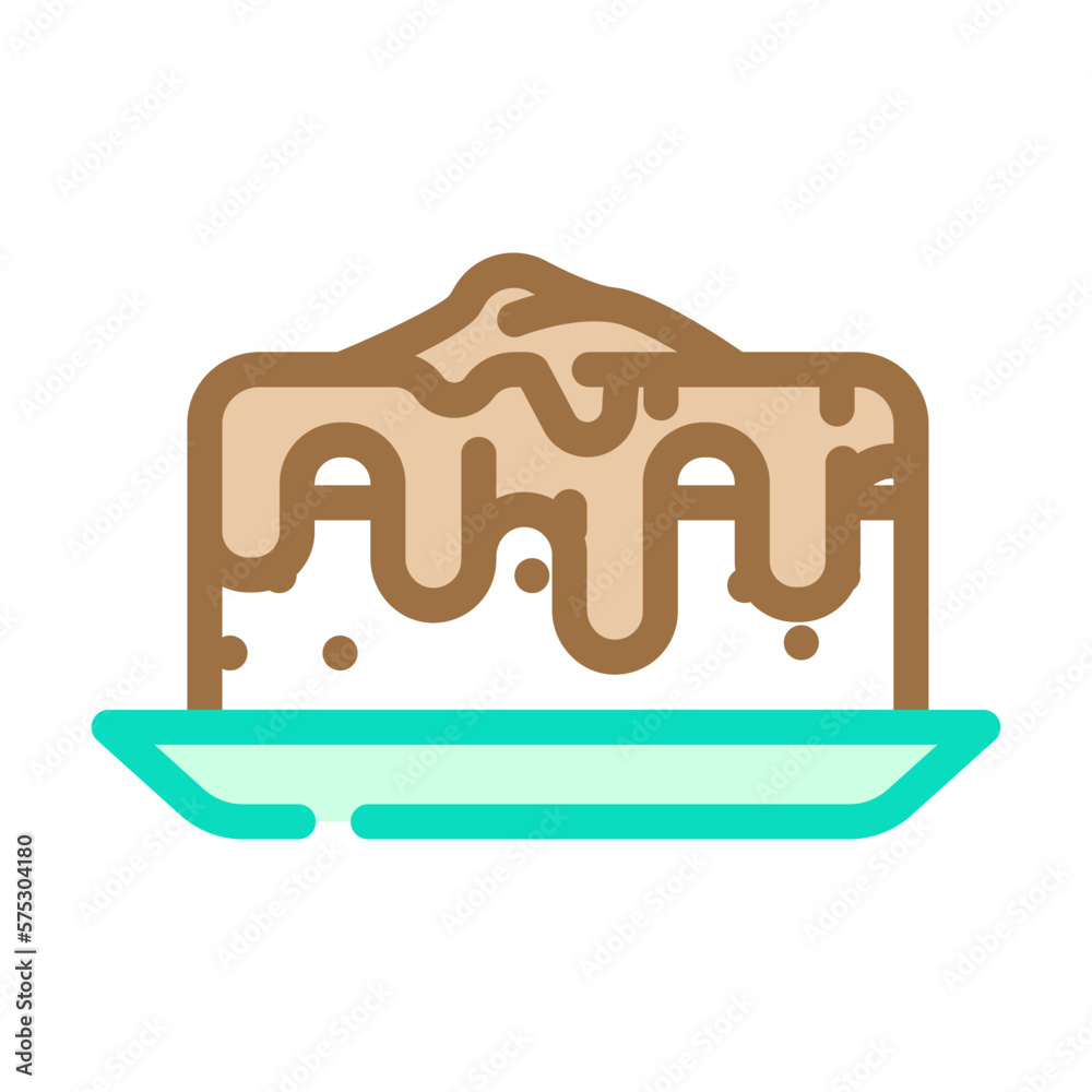 Fototapeta premium delicious chocolate candy food color icon vector illustration