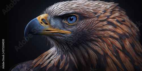 Eeagle Background, Blue eyes, Gernerative AI photo