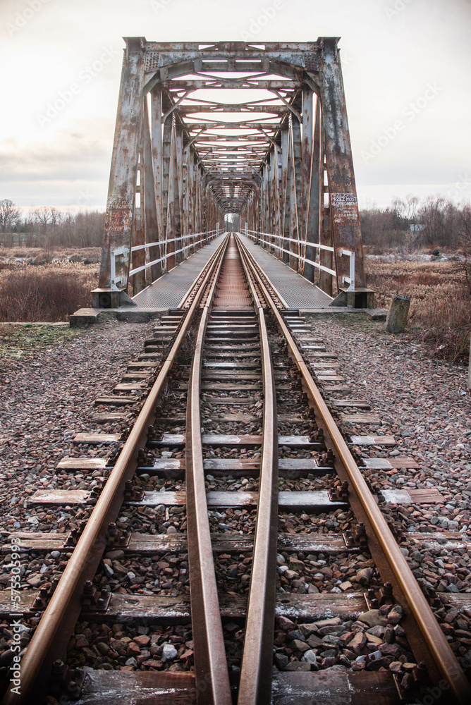 Old metal railway bridge