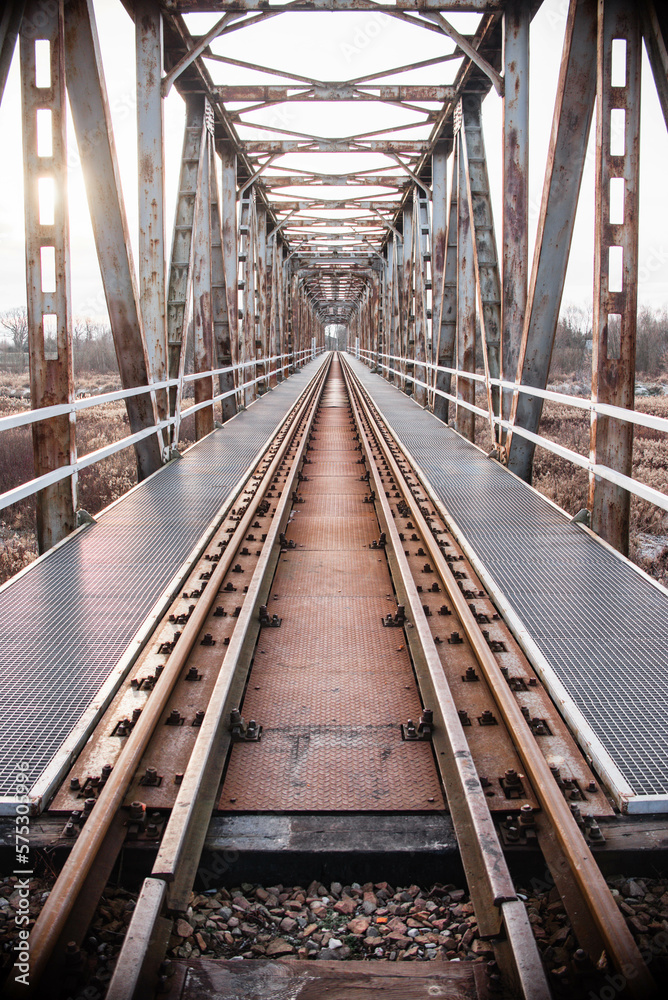 Old metal railway bridge