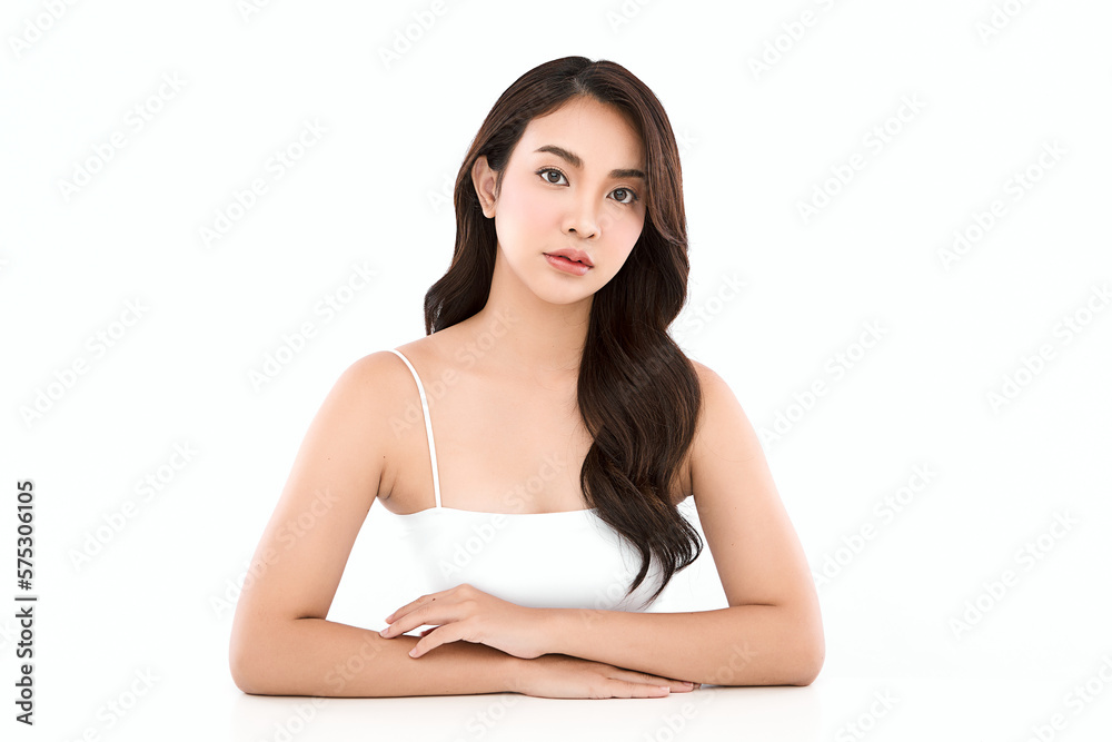 Beautiful young asian woman with clean fresh skin on white background, Face care, Facial treatment, Cosmetology, beauty and spa, Asian women portrait. Beautiful young asian woman with clean fresh skin on white background, Face care, Facial treatment, Cosmetology, beauty and spa, Asian women portrait.